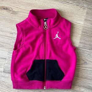 Kids Pink and Black Jordan Sleeveless Vest